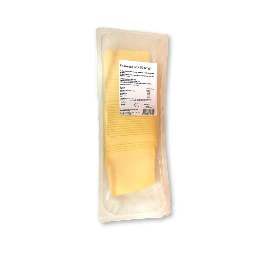 Fromage gouda tranches (50 x 20 g) - 1 kg 